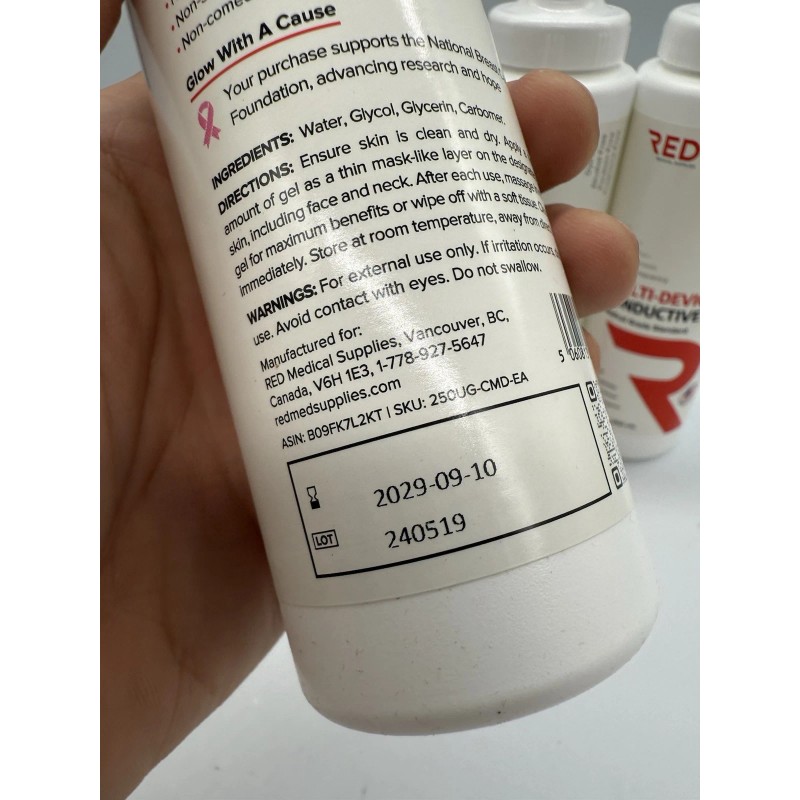 Red Medical Supplies Multi-Device Conductive Gel 8.45floz/250mL (3 Pack)