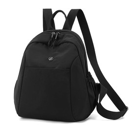 HUA ANGEL Women's Backpack Small Nylon Backpack Super Light with Multiple Pockets Backpack Women's Backpack Elegant Daypack Small City Uni Travel Sporty Shopping, black