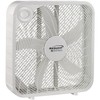 Brentwood Kool Zone Box Fan, 3-Speed 20-inch, White