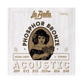 La Bella 7GPUL Phosphor Bronze - Ultra Light Acoustic Guitar String