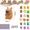 GlamRays Pack of 18 Mini Resin Kapybara Animal Miniature Figures
