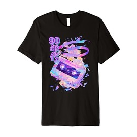 Retro 90s Cassette Tape Y2K Pastel Aesthetic Anime Vaprowave Premium T-Shirt