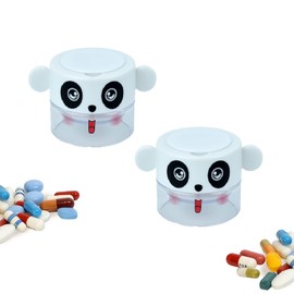 2 Pack Pill Crusher and Grinder, Pill Crusher Portable, Professional Pill Pulverizer, Tablet Crusher， Domestic Pill Crusher for Pills, Vitamins, Tablets, Elderly, Children, Pets (White)