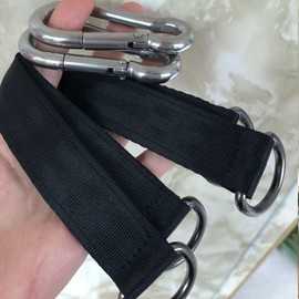 AIVOOF Tree Swing Straps, 2 PCS 25cm / 9.8inches Heavy Duty Hanging Straps Holds 440 lbs with Carabiner Perfect for Hammock, Plank