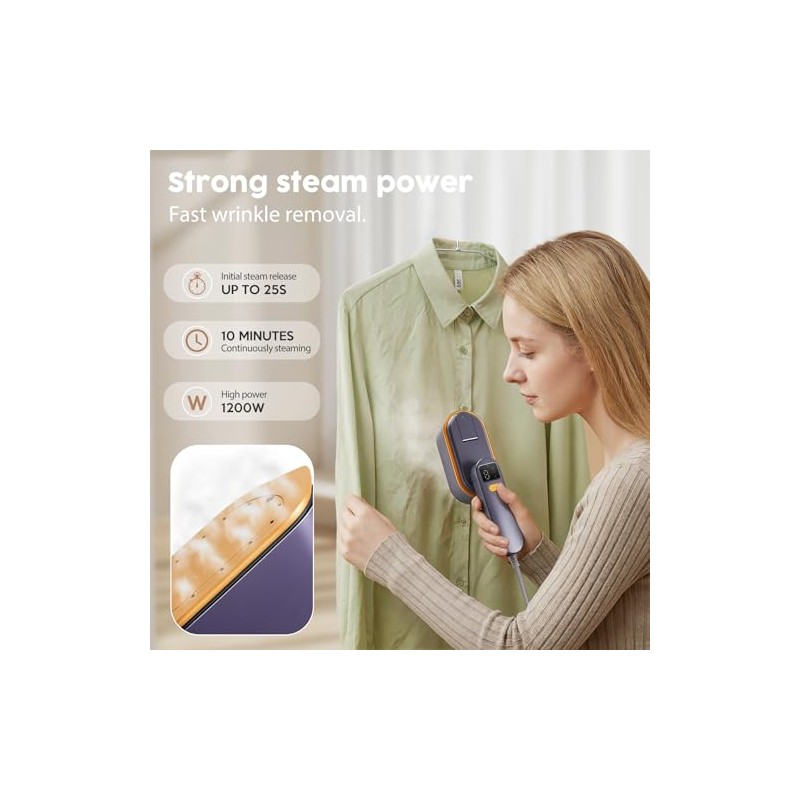 Droyek 2-in-1 Portable Travel Steamer & Iron - Fast Heat