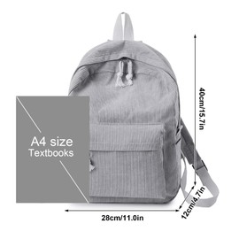 Lightweight Backpack Women's for School Girls Daypack Backpack Women's Cord City Backpack Teenager Leisure School Backpack for Daypack University Travel Picnic, gray