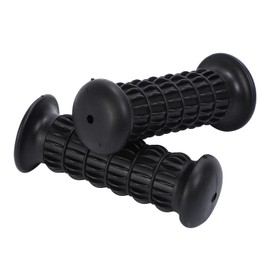 nakira Motorcycle Grip Moped Handle 1 inch 25.4 mm Left and Right Set Rubber G Type (Black)