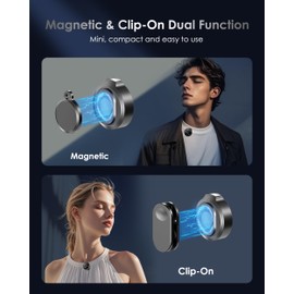 Lincisoonic Wireless Lavalier Microphone, Lapel Mics with Lightning Plug-Play, 2.4GHz Noise Cancellation, Charging Case Included, 300ft Range for Stream, YouTube (Lightning)