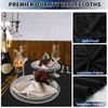 PureFit 6 Pack Black Round Table Cloths 120 Inch, Stain
