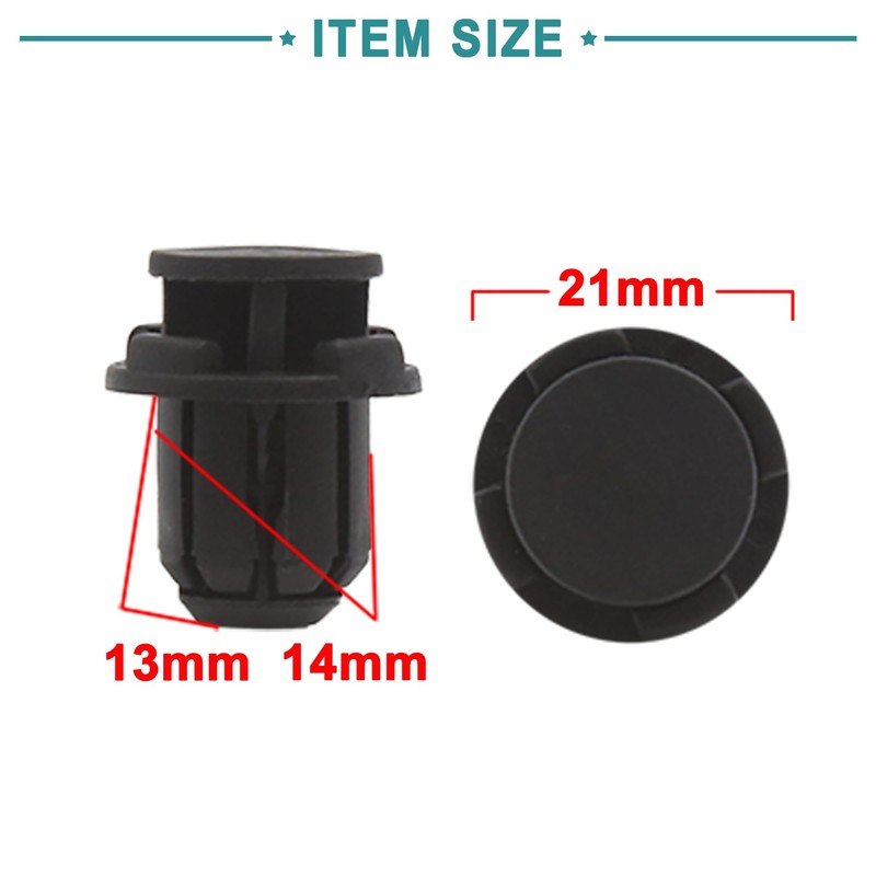 ACROPIX Black 14mm Hole Dia Car Door Trim Fender Plastic