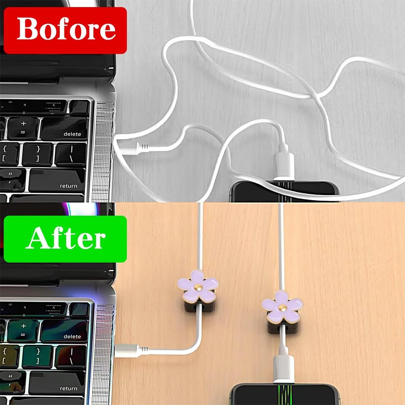 Magnetic Cord Organizer, Easy Secure Adhesive Cable Management, Wire Holder