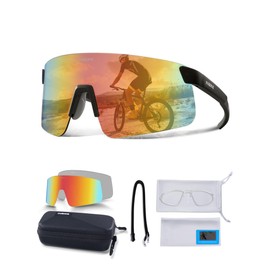 INBIKE Cycling Glasses for Men&Women, Polarized UV400 Protection Sports Sunglasses TR90 for Road/Mountain Bike, Fishing, Driving