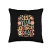 Quinceanera Quince Squad For 15trh Birthday Party Throw Pillow