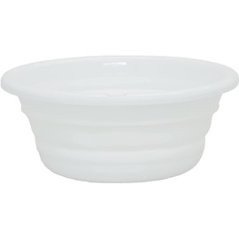 Pearl Metal AZ-5604 Folding Washbasin, Small, White, Hot Water Basin, Bucket