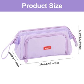 Vylro Pencil Case for Girls Teenagers, 22 x 9 x 13 cm, Super Terbar Pencil Case Girls Teenagers with Capacity, Large Capacity for Travel Bags, Cosmetic Bags, Accessory Bags and Office Supplies