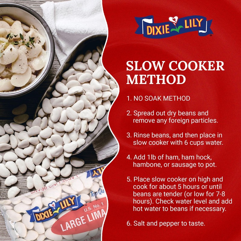 Dixie Lily - Large Lima Beans - Dried Beans for