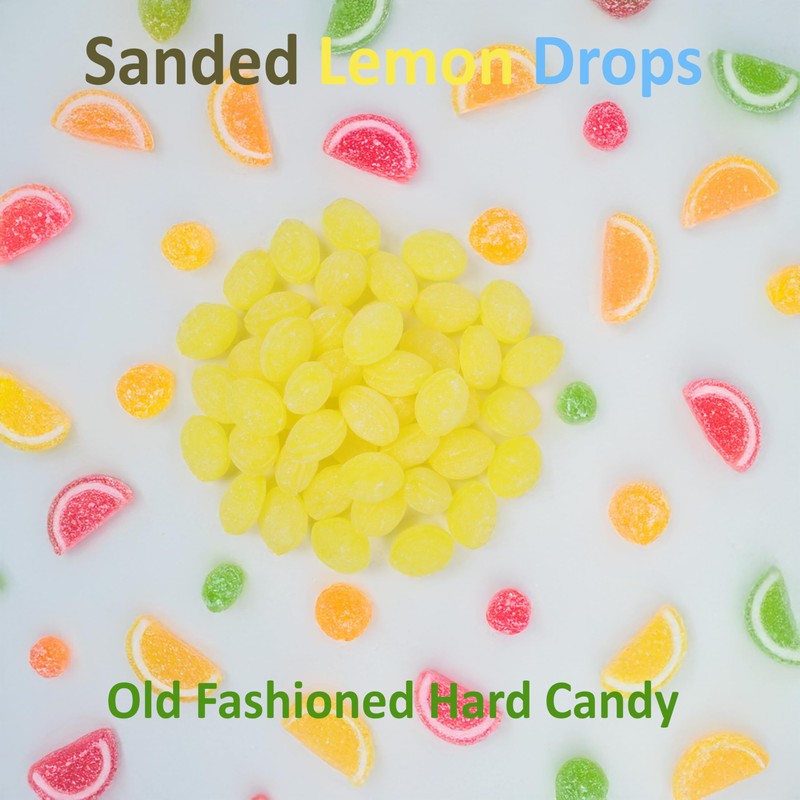 Sanded Lemon Drops Old Fashioned Hard Candy (Gluten Free) in