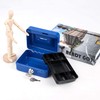 Small Cash Box with Key Lock, Portable Metal Money Box