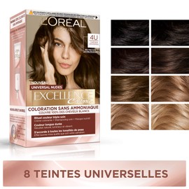 L’Oréal Paris L'Oréal Paris - Permanent Hair Coloring Kit - Ammonia Free - Covers 100% of White Hair - Excellence Universal Nudes Cream - Shade: Universal Brown (2)