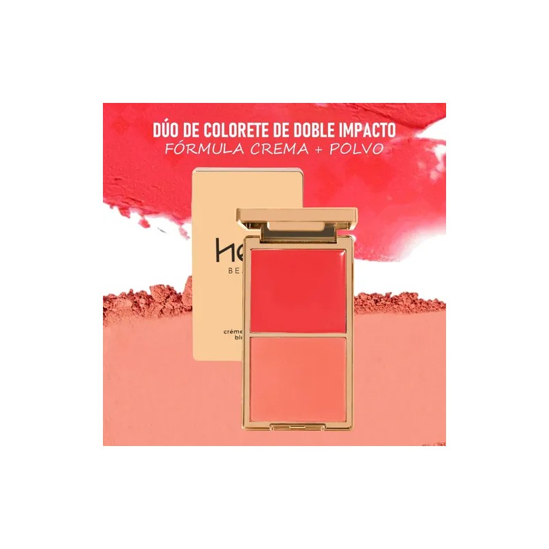 Heci Beauty Double-Take Crème & Powder Blush Duo Alta Pigmentación