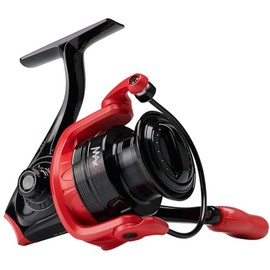 Abu Garcia Max X Spinning Reel, Size 30 (1523252), 3 Ball Bearings + 1 Roller Bearing Provides Smooth Operation, Felt Front Drag, Max of 14lb | 6.4kg Red