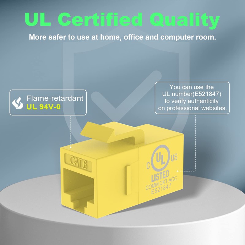 VCE Acoplador RJ45 Cat6 Keystone Jack Hembra a Hembra Ethernet