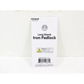 Sterling Padlock with Keys Iron Long Shank Padlocks 3" x 1-3/8" Security Lock Locks 1 Pc