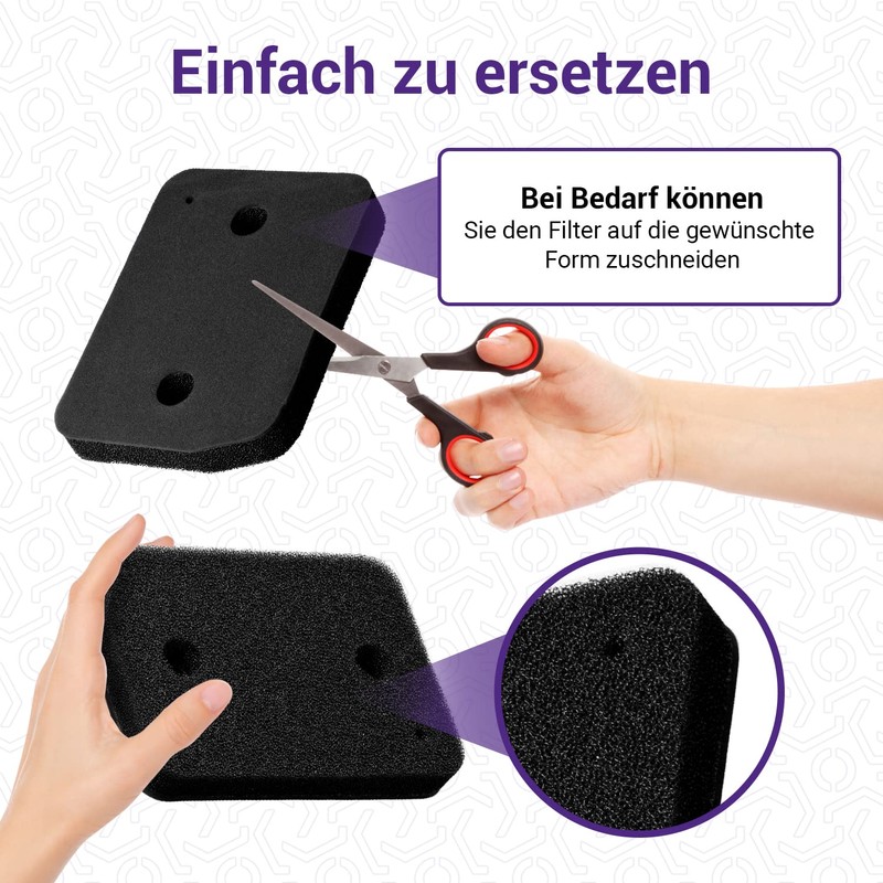 Vioks.pro Set of 2 Dryer Sponge Filter 207 x 155
