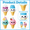 Gemscream 24 Pcs Plush Ice Cream Cones Toys, 4 Styles,