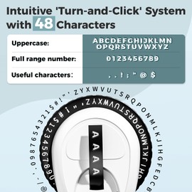 Embossing Label Maker Machine with Tapes, 2024 Upgrade Version Mini Vintage Handheld Label Maker Printer with 5 Withstand Water 3D Effect Tapes, 3/8inch x 9.84feet Each, Black Embossed Label-Maker