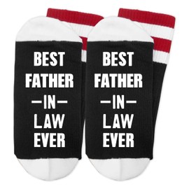 Socks Gifts for Father-in-law, ‘Best Father-in-law Ever’ Novelty Socks Gifts for Dad Birthday, Father’s Day, Thanksgiving, Christmas, etc. (064)