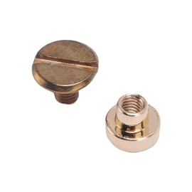 Ausla 50 Gold Zinklegierung 6 Mm Flacher Kopfschrauben -Nietsets mit Einfacher Installation, Breiter Anwendungsbereich für Leder, Papier, Stoff und Mehr