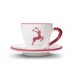 GMUNDNER KERAMIK Espresso for you Gourmet Crockery Set, Bordeaux Red