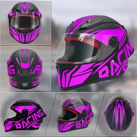 Fashion Kids Motorcycle Helmets Teen Motor-Bike Scooter Biker BMX Four Wheelers Full Face Helmets Boys Girls DOT Approved