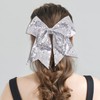 2 Packs Jumbo Silver Cheerleading Bow 8 Inch Large Cheer