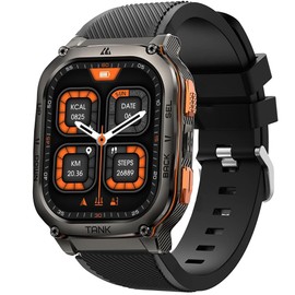 Compatible with AMAZTIM Smart Watch Bands, Silicone Replacement Strap Compatible with AMAZTIM, KOSPET M2, M3, M3 Ultra, C20 Pro, T2, T3, T3 Ultra, for WalkerFit M2, M6 Ultra, M2 Pro Watch (Black)