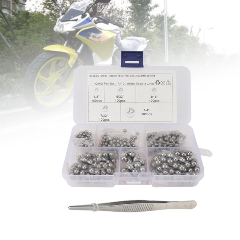 TENOL 500 Pieces G25 Bearing Steel Balls High Precision 1/8"