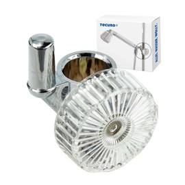 tecuro 66118S Spigot Slider | Slide Bar Slider | with Pin Diameter 10 mm | for Wall Bars | Shower Rods with Diameter 18 mm Pipe | Shower Head | Chrome-Plated Plastic | 66118S