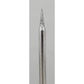 Argo File Electroplated Diamond Bit, Small Triangle, 1.5Φx3.3#200, Shaft Diameter: 0.08 inch (2.34 mm) (2 pieces) DEP2009