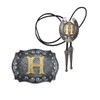 HUABOLA CALYN 2 Pieces Western Cowboy Belt Buckle Bolo tie