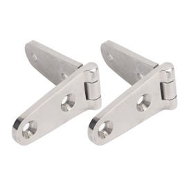 Pair Heavy Duty, Holes 316 Stainless Steel Marine Strap Hinge with Boat Home Hardware for Door Gate Shed Barn 3 Holes 152x30mm 5.98x1.18in (2 Holes: 103x27mm/4.06x1.06in)