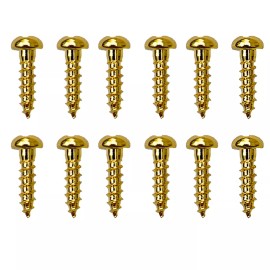 GOTOH (12) Gotoh Guitar Tuner Screws for Tuning Keys SG301, SG360, SG381, GB707 - GOLD