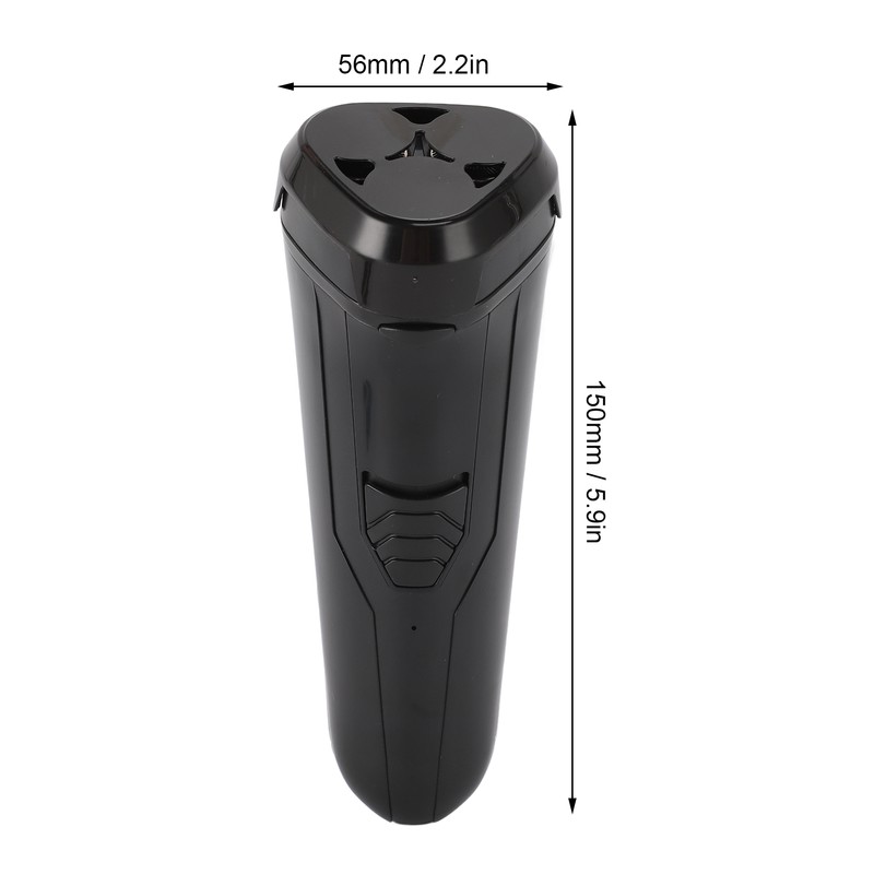 Electric Beard Trimmer 3 Floating Heads Rechargeable Precise Cutting Cordless