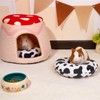 Glittme Guinea Pig Bed 2 Pack Rabbit Bed U-Shaped Bunny