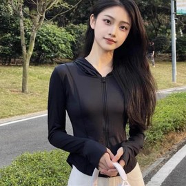 [Yu Yulyo] UV Protection Hoodie, Women's, Summer, Long Sleeve, Rash Hoodie, Overwear, Thin, Cool, Hooded, Sun Protection, UPF 50+ UV Protection, Lightweight, Quick Drying, Breathable, Outerwear,