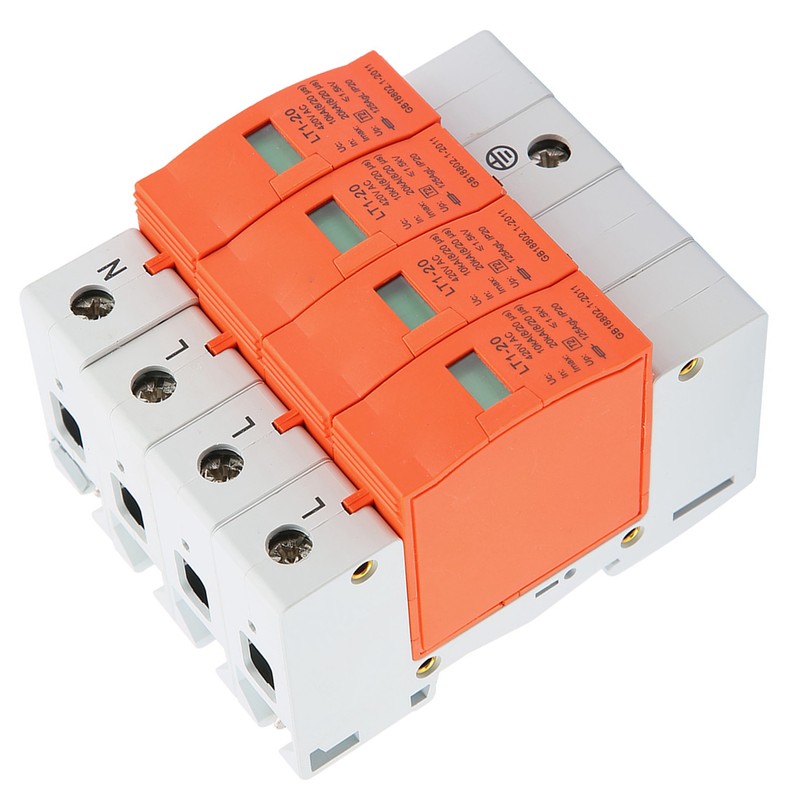 4P 20kA 420vAC House Surge Protective Low voltage Arrester Device