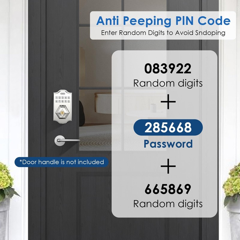 KANFOX KS3 Keyless Entry Door Lock Deadbolt with Keypad,Smart Locks