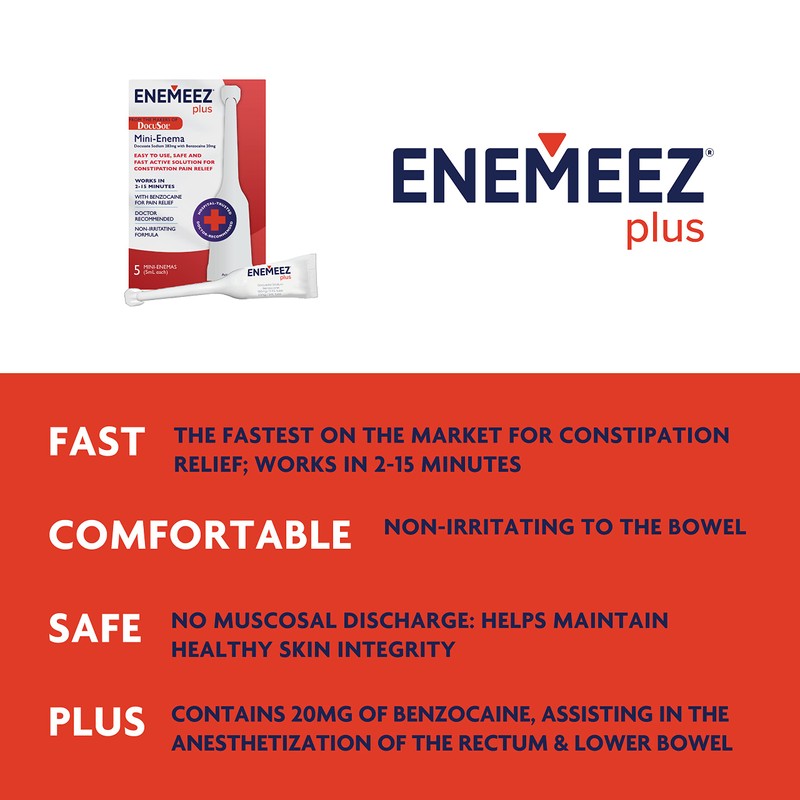 Enemeez Docusol Plus Docusate Sodium Enema - Clear 5 ml,