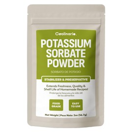 Coolinario Potassium Sorbate (2 Oz) Food Grade Preservative for Wine Stabilization, Homemade Jams, Baked Goods, Cheese Making & Dried Snacks | Extends Freshness & Shelf Life | Easy to Use