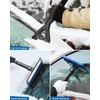 JOYTUTUS 47.7″ Extendable Snow Brush and Ice Scraper, 270° Pivoting